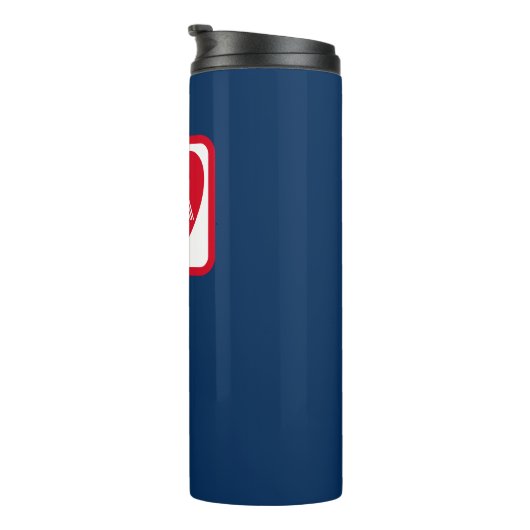 Van de Amerikaanse Patriottische Red White Blue Si Thermosbeker (Geroteerd rechts)