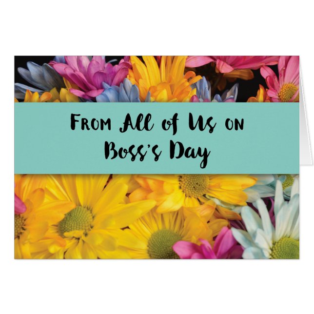 Van de Bedankt Gerbera Daisies van Group Boss Day (Voorkant Horizontaal)