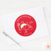 Van de bergen naar het Zee Ronde Sticker (Envelop)