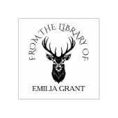 Van de bibliotheek hertenhoofd aangepaste naam boe 	rubberstempel (Afrduk)