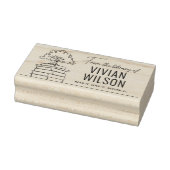 Van de bibliotheek van Custom Name Boom Ex-libris Rubberstempel (Stempel)