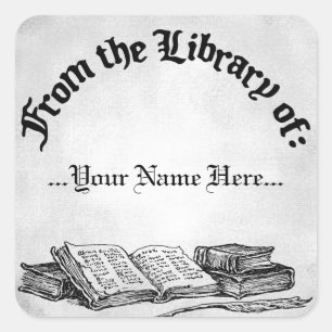 Van de Bibliotheek van de Kiezen van de Kiezen van Vierkante Sticker