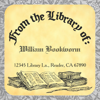 Van de Bibliotheek van de Kiezen van de Kiezen van Vierkante Sticker