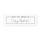 Van de Bibliotheek van de sticker van het Boek Per (Voorkant)