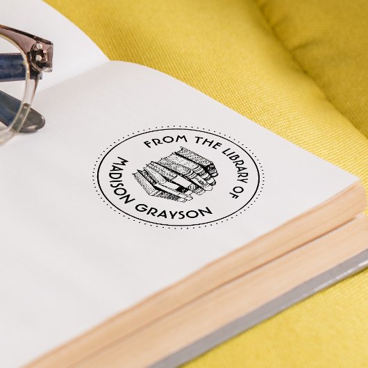 van de bibliotheek van gepersonaliseerd  zelfinktende stempel