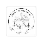 Van de bibliotheek van Leaves Bookplate Book Rubberstempel (Afrduk)