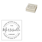 Van de bibliotheek van Naam gelieve terug met zorg Rubberstempel (Gestempeld)