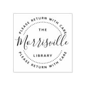 Van de bibliotheek van Naam gelieve terug met zorg Rubberstempel (Afrduk)