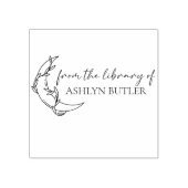 Van de Bibliotheek Van Naam Houten Stempel (Afrduk)