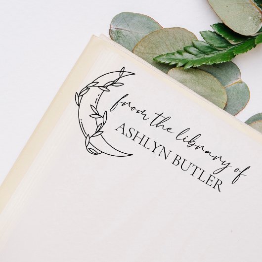 Van de Bibliotheek Van Naam Houten Stempel