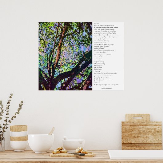 Van de bomen poster (Keuken)