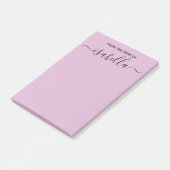 Van de bureau van de Jouw naam Elegant Typografie Post-it® Notes (Schuin)