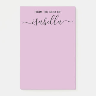 Van de bureau van de Jouw naam Elegant Typografie Post-it® Notes