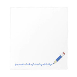 Van de bureau van het gepersonaliseerde Notitieblo Notitieblok