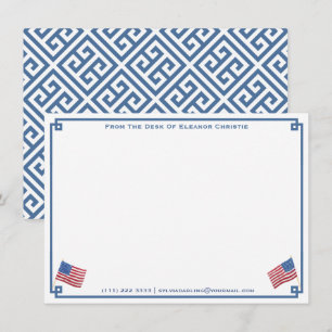 van de bureau van Klassieke Vlag op Verenigde St Notitiekaartje