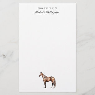 van de bureau van   Naam Elegant Horse Equestrian Briefpapier