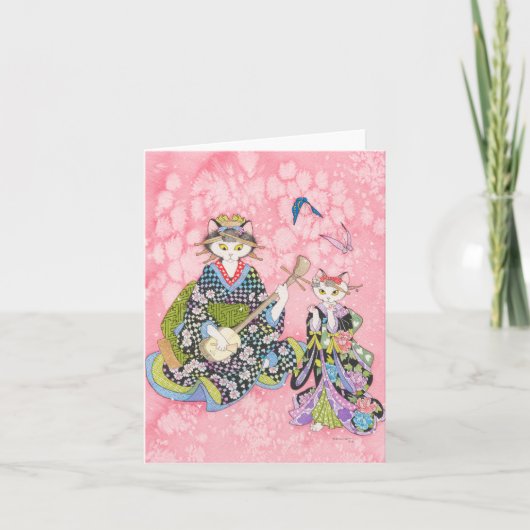 Van de "dansles" de notakaart kaart (Voorkant)