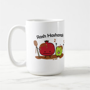Van de de appelgranaatappel van Hashanah van Rosh Koffiemok
