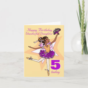 Van de de ballerinaverjaardag van de dochter de kaart