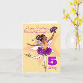 Van de de ballerinaverjaardag van de dochter de kaart (Gele Bloem)