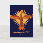 Van de de brandvogel van Phoenix ontwerp van de de Kaart (Achterkant)