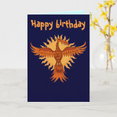 Van de de brandvogel van Phoenix ontwerp van de de Kaart (Gele Bloem)