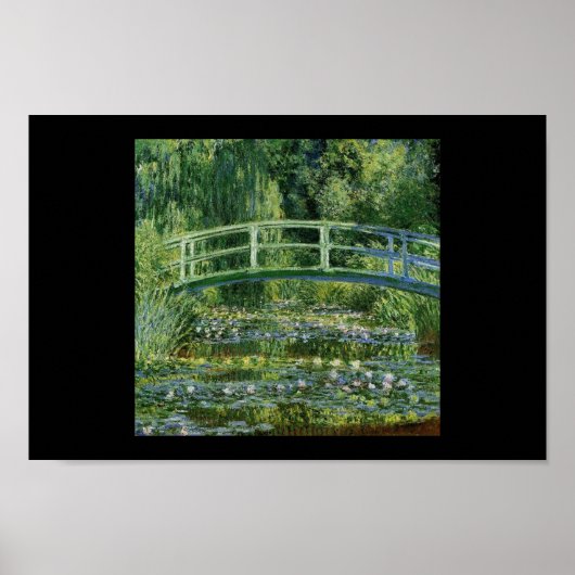 Van de de brugnatuur van Monet de schilderende Poster (Voorkant)