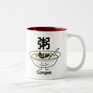 Van de de havermoutpaphaverbrij van de Rijst van Tweekleurige Koffiemok