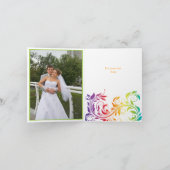 Van de de kleurenrol van de regenboog het het bedankkaart (Binnen)