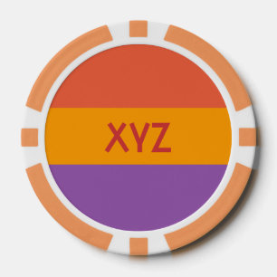 Van de de strependouane van de tri-kleur de poker chips