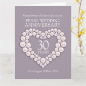 Van de de verjaardagsbroer van de parel dertigste kaart (Gele Bloem)