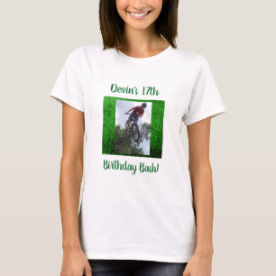 Van de de verjaardagsdouane van de foto groene de t-shirt