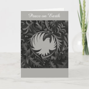 Van de de vredesduif van William Morris-style Feestdagen Kaart