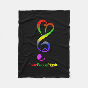 Van de de vredesmuziek van de liefde de fleece deken