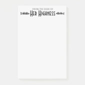 Van de Desk van Haar Hoogheid Post-it® Notes (Voorkant)