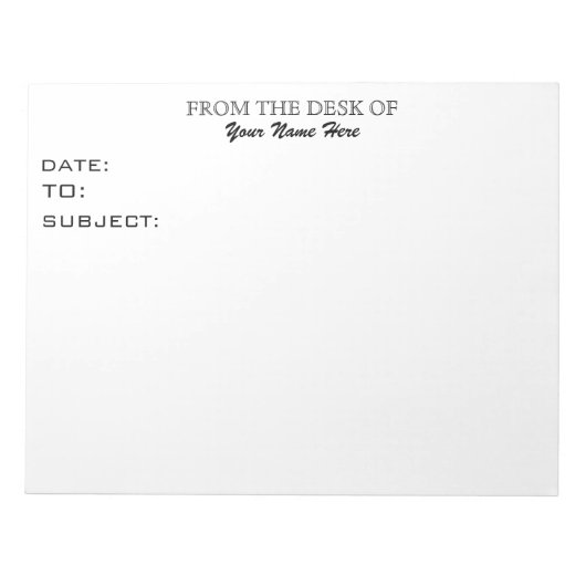 VAN DE DESKUNDIGE VAN NOTITIEBLOK (Voorkant)