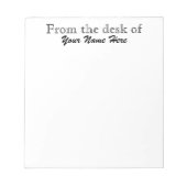 VAN DE DESKUNDIGE VAN NOTITIEBLOK (Voorkant)