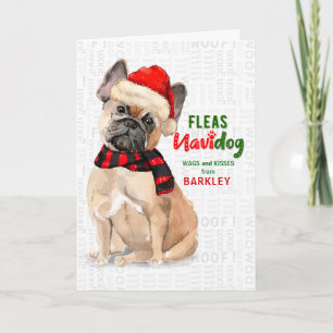 van de Dog French Bulldog Fleas NaviDOG Feestdagen Kaart
