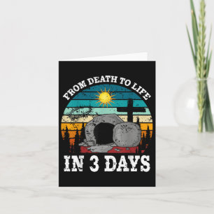 Van de dood tot het leven in 3 dagen Pasen Religie Kaart