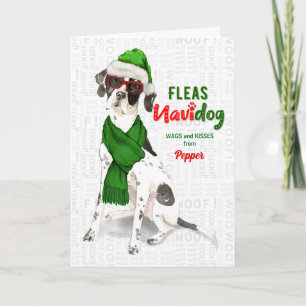 van de Engelse pointer-kerstman van de Dog Funny Feestdagen Kaart