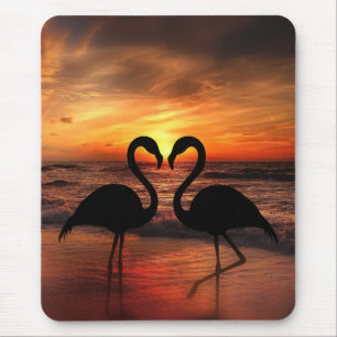 Van de Flamingo Sunset uitzicht romantische Tripty Muismat