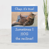 Van de Gekke verjaardag van de kat Funny Kaart (Voorkant)