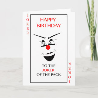 Van de "gelukkige Verjaardag" de jokerwenskaart Kaart