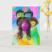 Van de Groepen Birthday-ballonnen Kaart (Gele Bloem)