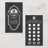 Van de het huisdierenpoot van het BORD de Klantenkaartje (Voorkant / Achterkant)