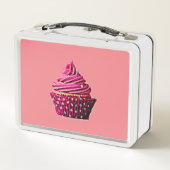 Van de het metaallunch van Cupcake de doos /white (Achterkant)