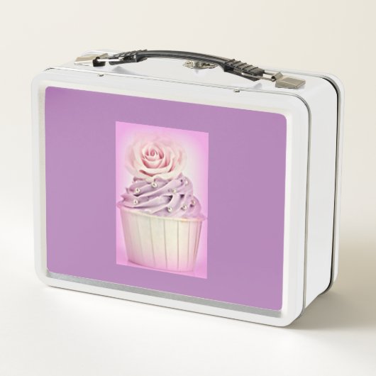 Van de het metaallunch van Cupcake de dooswit en (Achterkant)