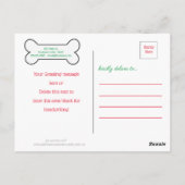 Van de Hond Kerst Kaarten - White Boxer Puppy (Achterkant)