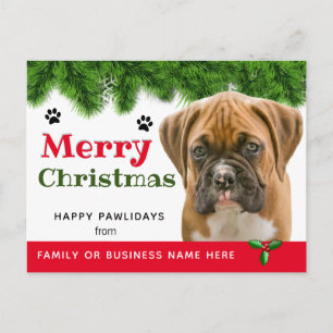 Van de hond Kerstmis- Hond Vakantie Briefkaart