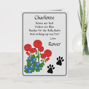 Van de hond Valentijn of verjaardag Kaart